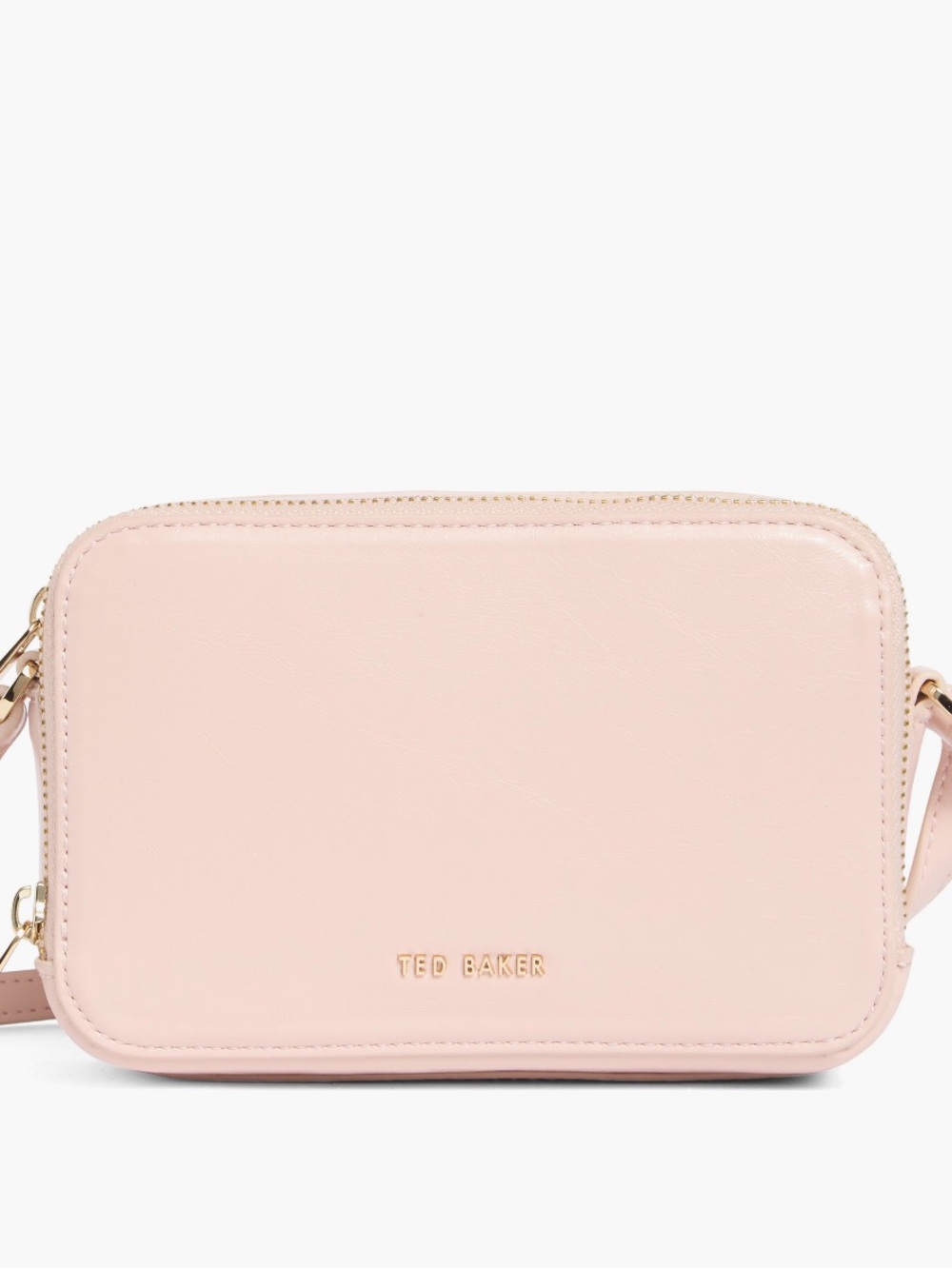 Ted Baker Light Pink Leather Crossbody Bag with Gold Hardware NWT